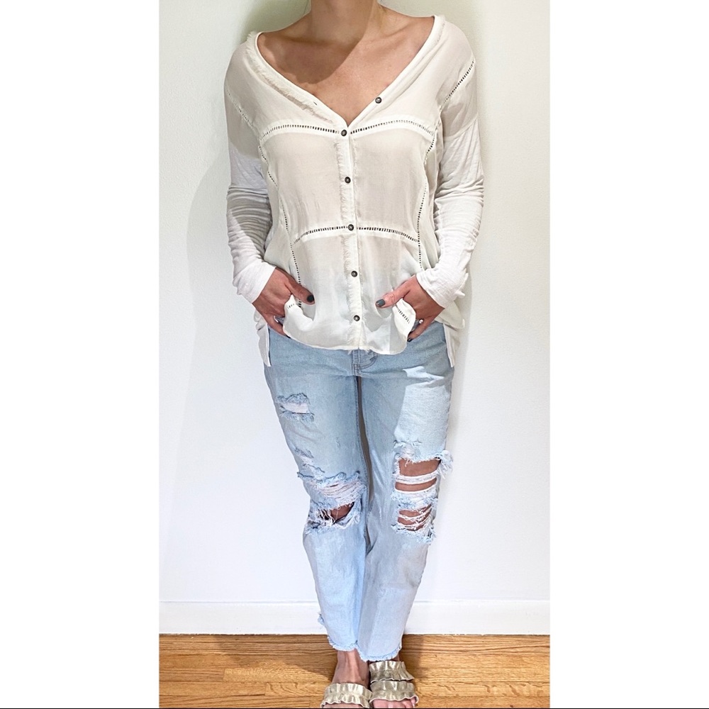 White top / blouse Anthropologie size small
